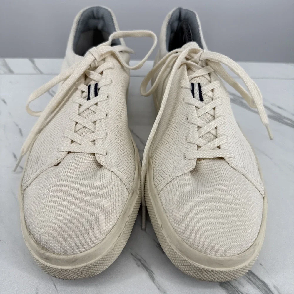 Rothys The RS02 Sneaker Bone White Knit Mesh Relaxed Minimalist Shoes 12M/13.5W
